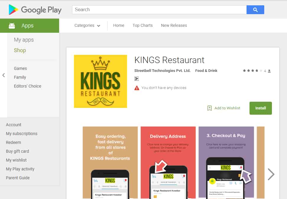 kings restaurant online order athul seogrey